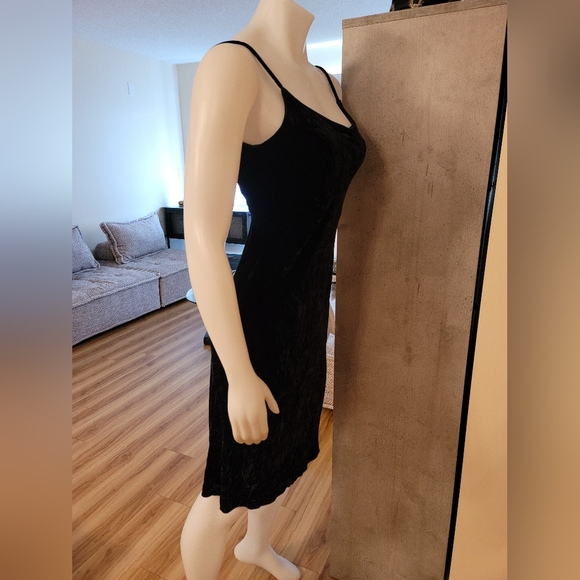 Vintage Jacob Silk Crushed Velvet Dress Low Back Knee Length - Picture 2 of 5